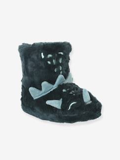 Chaussons montants fausse fourrure dinosaures enfant  - vertbaudet enfant