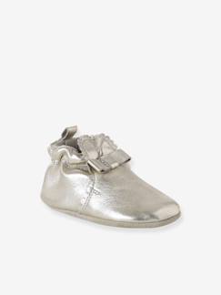 Chaussures-Chaussures bébé 17-26-Chaussons élastiqués en cuir souple bébé
