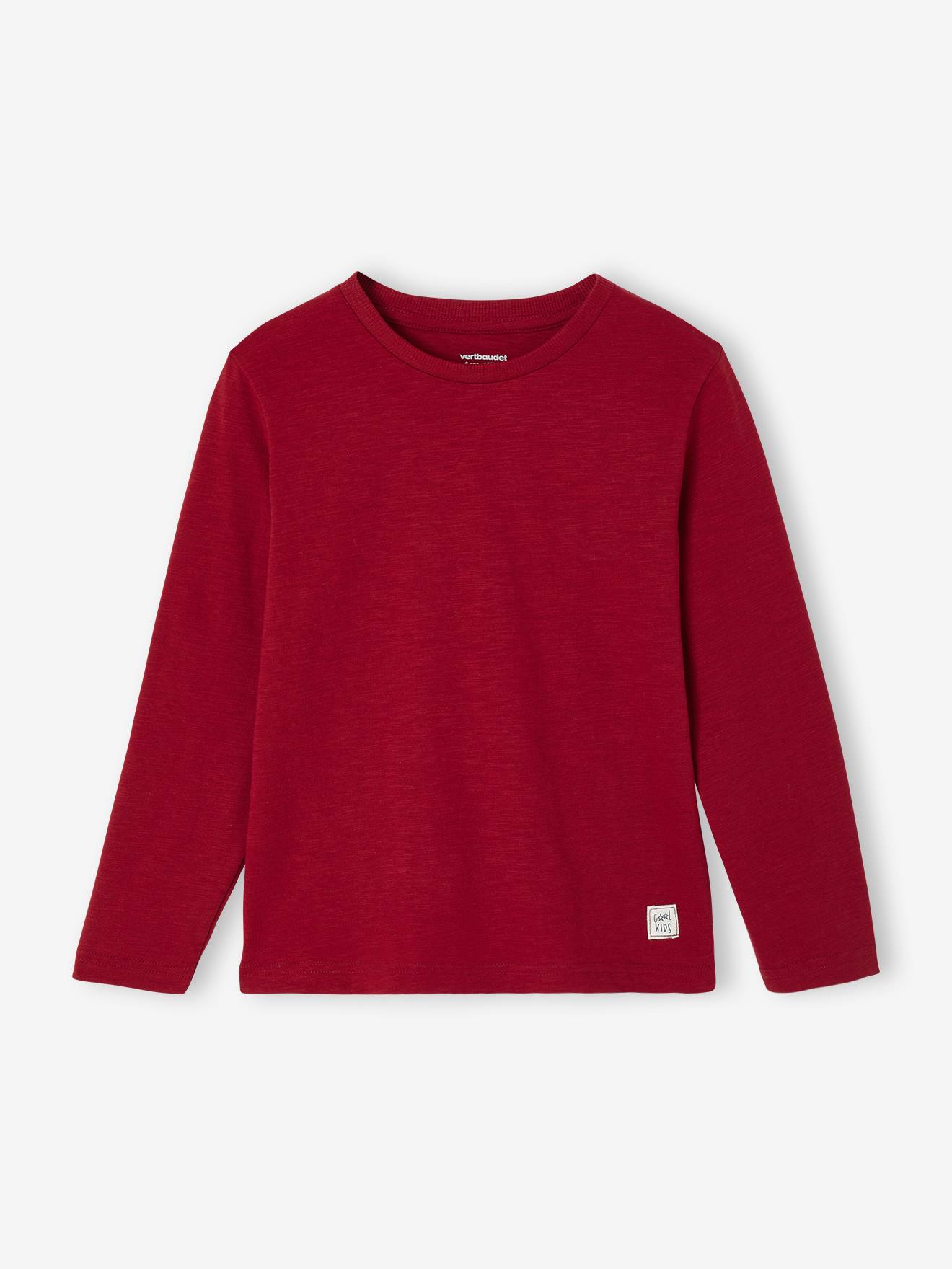 Vertbaudet Personaliseerbare Gekleurd T-shirt Voor Jongens Met Lange Mouwen Rood