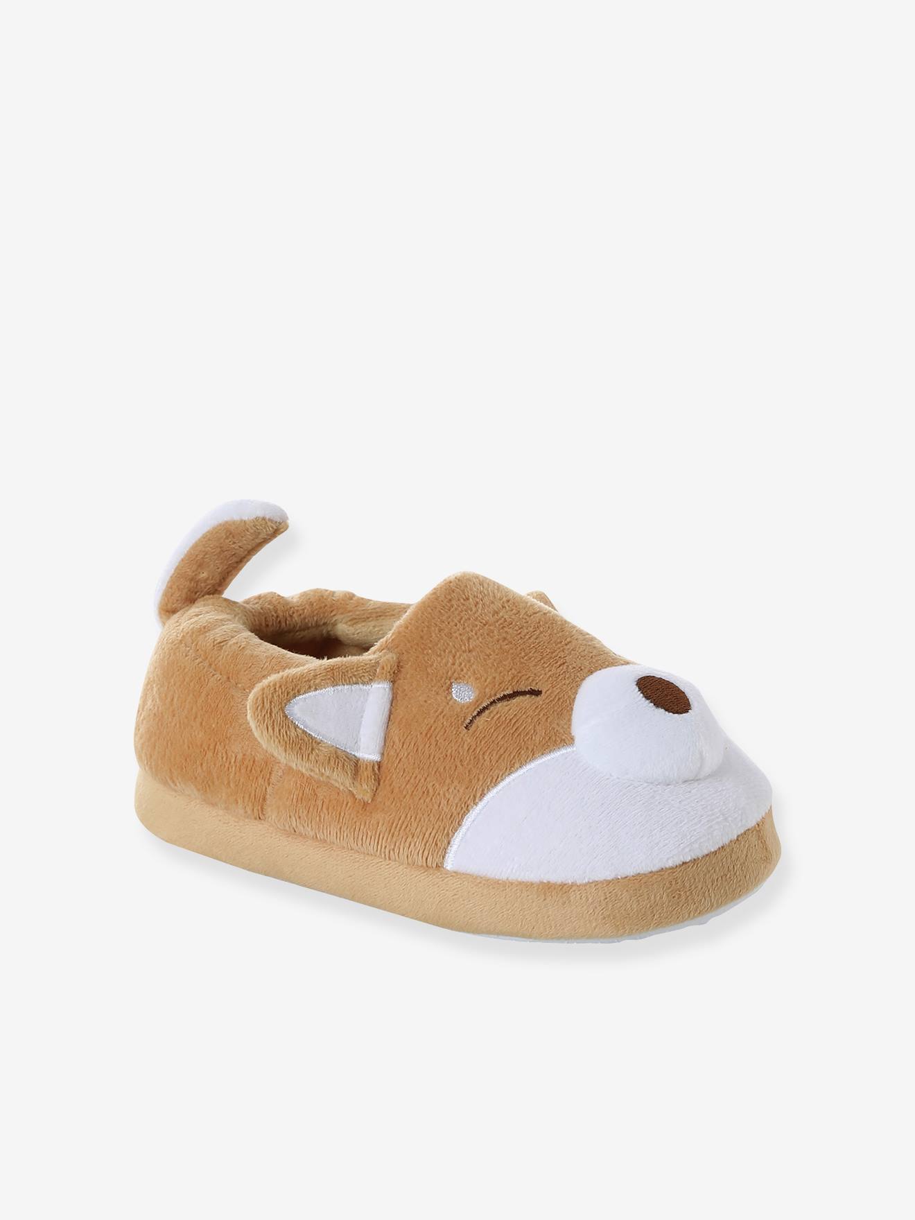 Vertbaudet Sloffen Met Shiba-knuffellook Voor Kinderen Beige