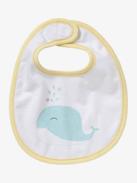 Lot de 5 bavoirs naissance LOT CHAT ROSE+LOT LAPIN BLEU+LOT MARIN TURQUOISE - vertbaudet enfant 