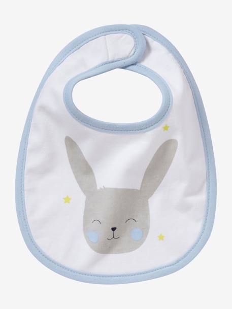 Lot de 5 bavoirs naissance LOT CHAT ROSE+LOT LAPIN BLEU+LOT MARIN TURQUOISE - vertbaudet enfant 