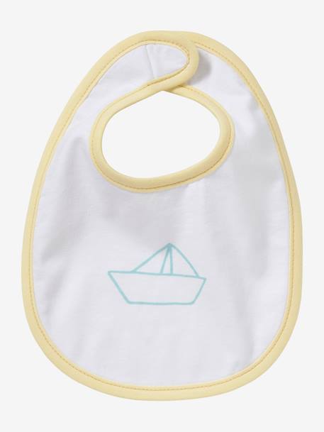 Lot de 5 bavoirs naissance LOT CHAT ROSE+LOT LAPIN BLEU+LOT MARIN TURQUOISE - vertbaudet enfant 