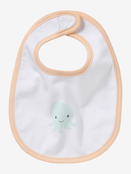 Set met 5 slabbetjes SET DONKERBLAUW TURQUOISE+SET KAT ROZE+SET KONIJN BLAUW - vertbaudet enfant 