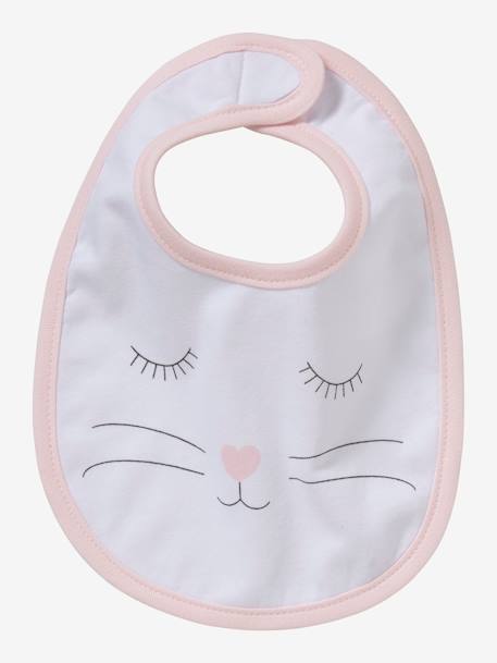 Lot de 5 bavoirs naissance LOT CHAT ROSE+LOT LAPIN BLEU+LOT MARIN TURQUOISE - vertbaudet enfant 