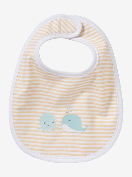 Lot de 5 bavoirs naissance LOT CHAT ROSE+LOT LAPIN BLEU+LOT MARIN TURQUOISE - vertbaudet enfant 