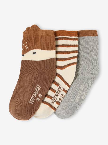Bébé-Lot de 3 paires de chaussettes « renard » bébé garçon