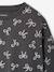 Tee-shirt crop top fille manches longues anthracite+écru - vertbaudet enfant 