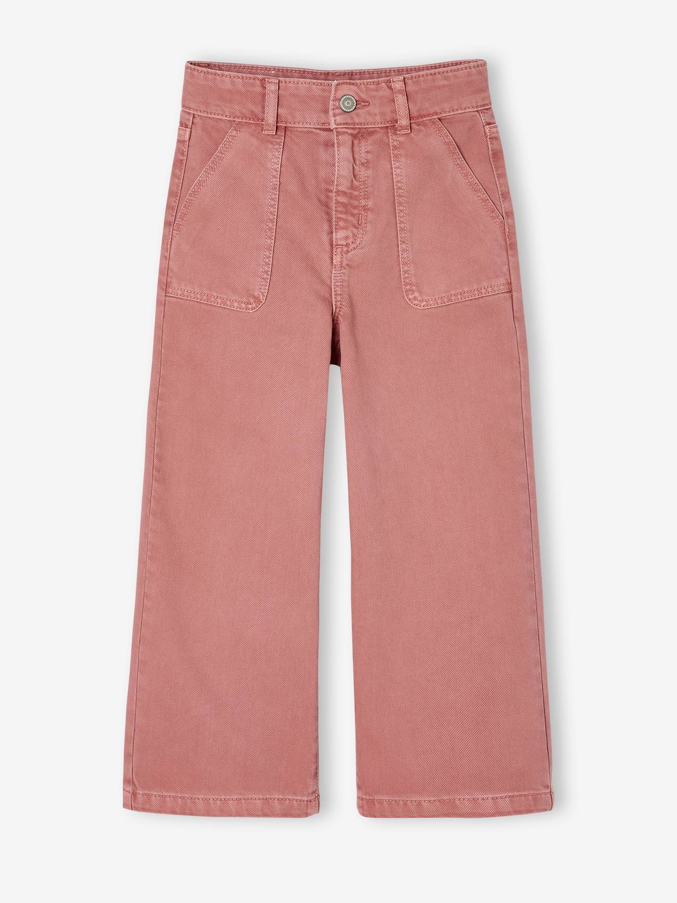 Vertbaudet Wijd Uitlopende Broek Voor Meisjes Medium Morpho Oudroze