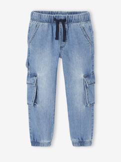 Jongens-Broek-Losse battlebroek van denim voor jongens