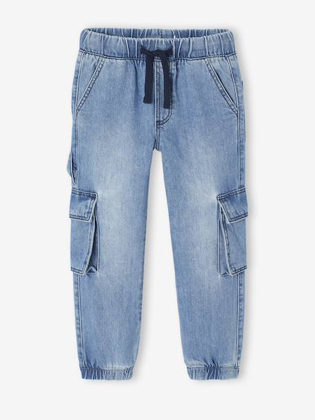 Garçon-Pantalon denim loose battle garçon