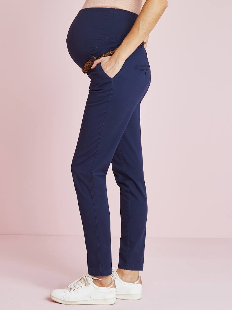 Pantalon De Grossesse Avec Ceinture Yoga Intégrée - Coupe 7/8, Poches, Uni | Confortable Pour Femme Enceinte