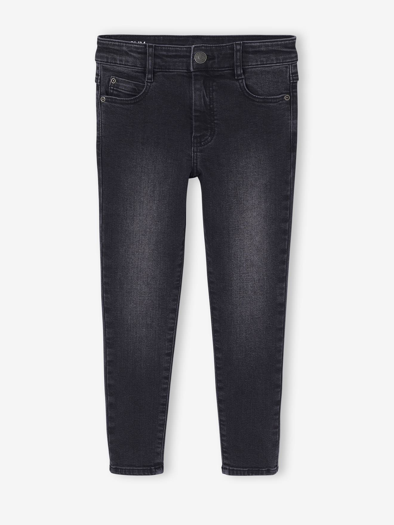 Vertbaudet Slim Fit Jongensjeans Morphologik "waterless" Heupomtrek Medium Zwart Denim
