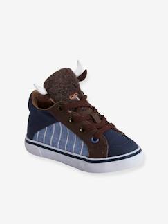 Schoenen-Baby schoenen 17-26-Loopt jongen 19-26-Sneakers-Halfhoge baskets jongen met buffel tong