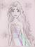 Sweat Reine des neiges Elsa glitter lilas poudré - vertbaudet enfant 