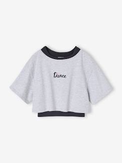 Meisje-2-in-1 cropped sport t-shirt met beha's voor meisjes