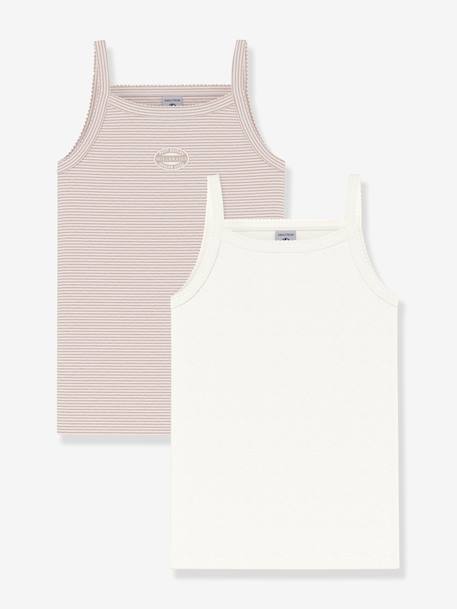 Fille-T-shirt, sous-pull-Lot de 2 débardeurs à fines bretelles en coton