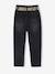 Jean style paperbag et sa ceinture fleurie fille denim brut+denim gris+noir+stone - vertbaudet enfant 