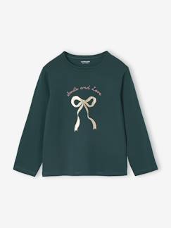 T-shirt animation métallisée fille manches longues  - vertbaudet enfant