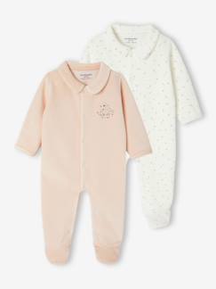 Bébé-Pyjama, surpyjama-Lot de 2 pyjamas bébé naissance en velours