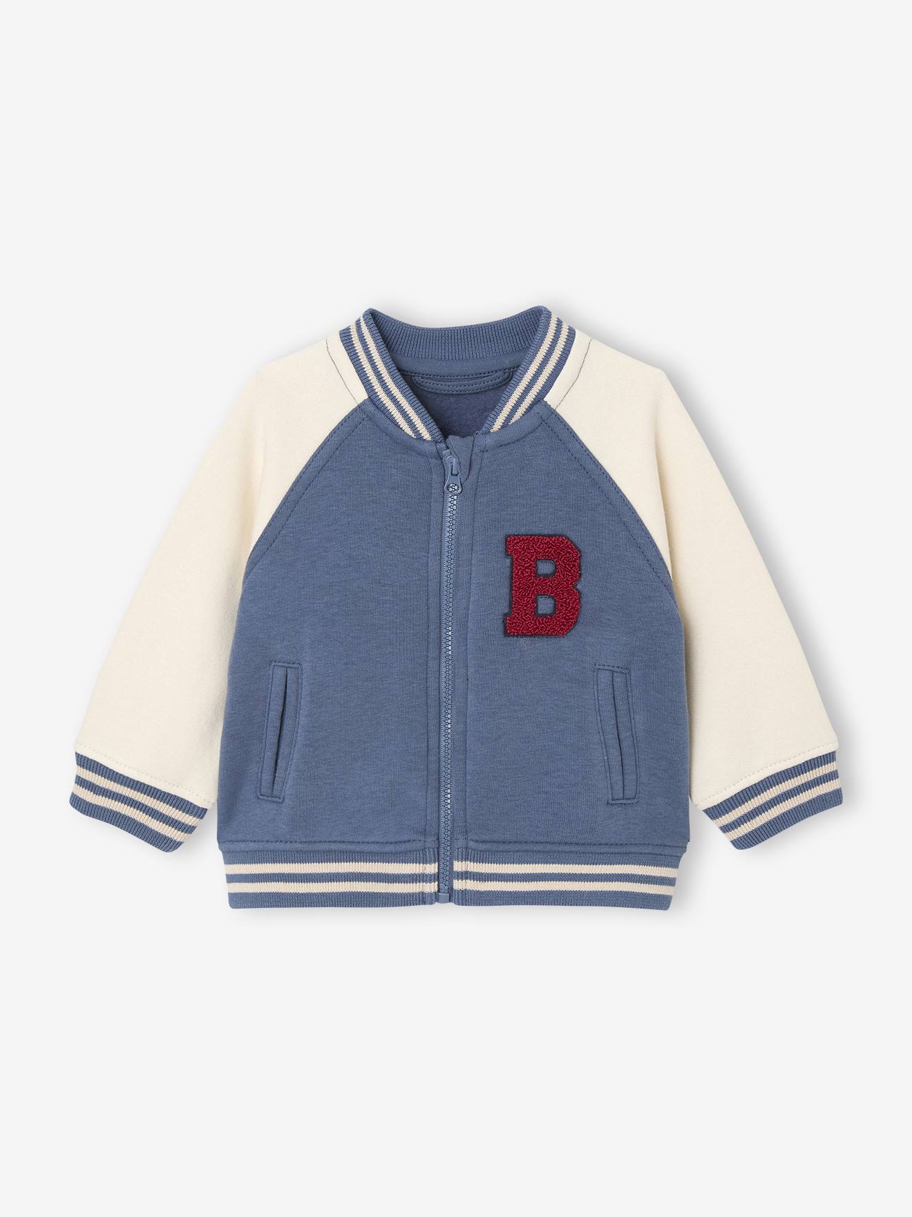 Vertbaudet Teddy-stijl Vestje Voor Baby's Van Fleece Met Lusjesbadge Grijsblauw
