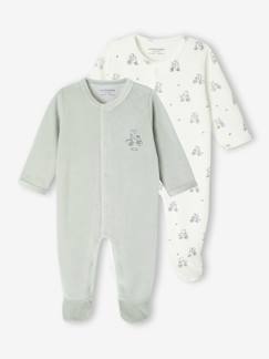 Bébé-Pyjama, surpyjama-Lot de 2 pyjamas bébé naissance en velours