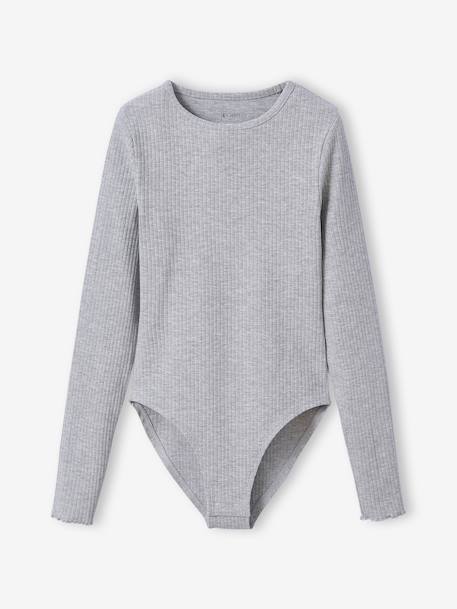Fille-T-shirt, sous-pull-Body manches longues en maille côtelée fille