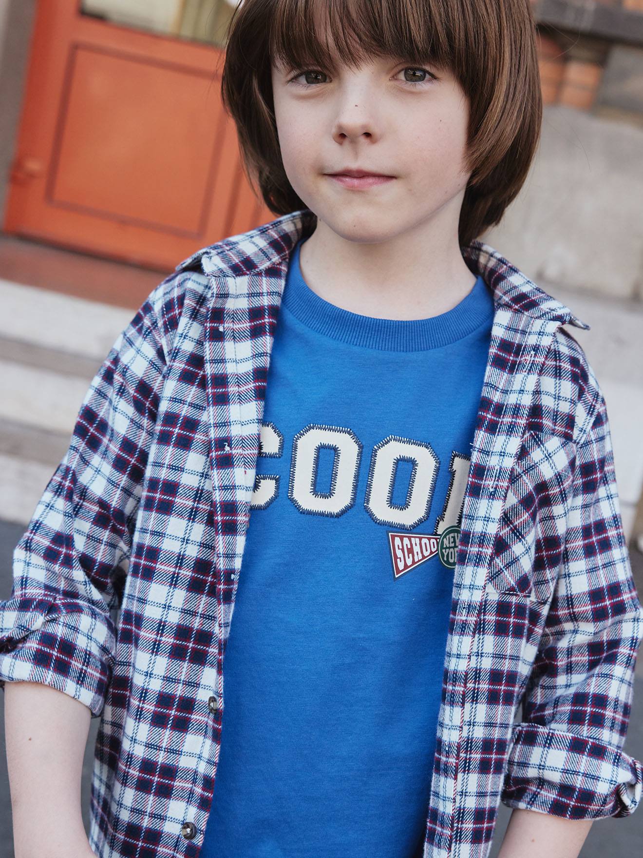 Vertbaudet T-shirt Voor Jongens Met Print Op De Voorkant Blauw