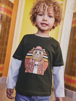 -Jongensshirt met dubbele mouwen