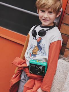 Jongens-T-shirt met lange mouwen en colourblock voor jongens