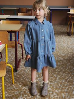 Meisje-Jurk van lichtgewicht denim voor meisjes