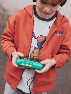 -Sweater met rits en capuchon met jongensprint