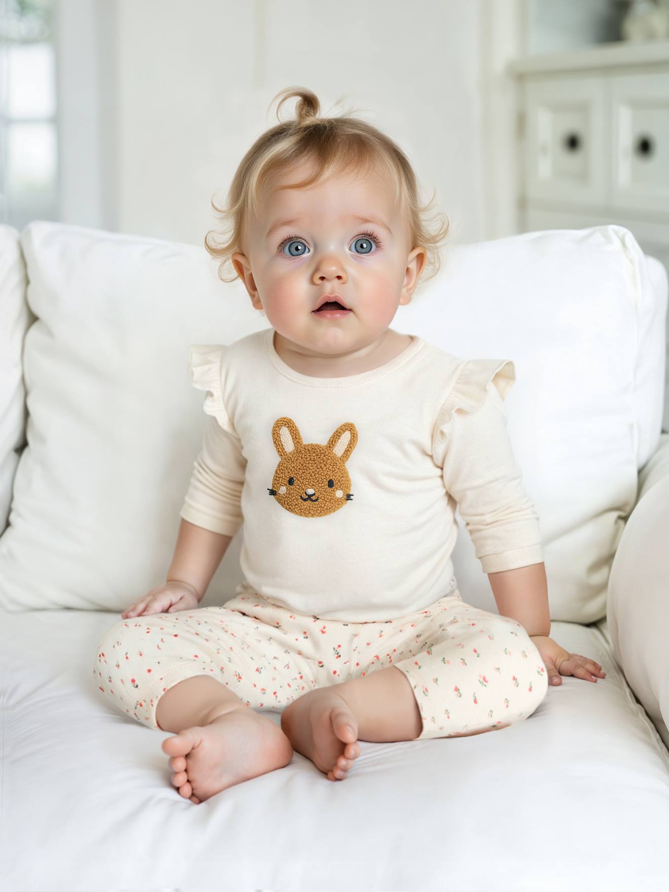 Vertbaudet Set Sweater En Broek Baby Lichtroze