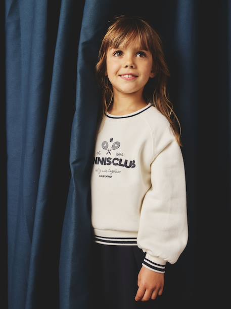 Fille-Pull, gilet, sweat-Sweat sport motif tennis club fille