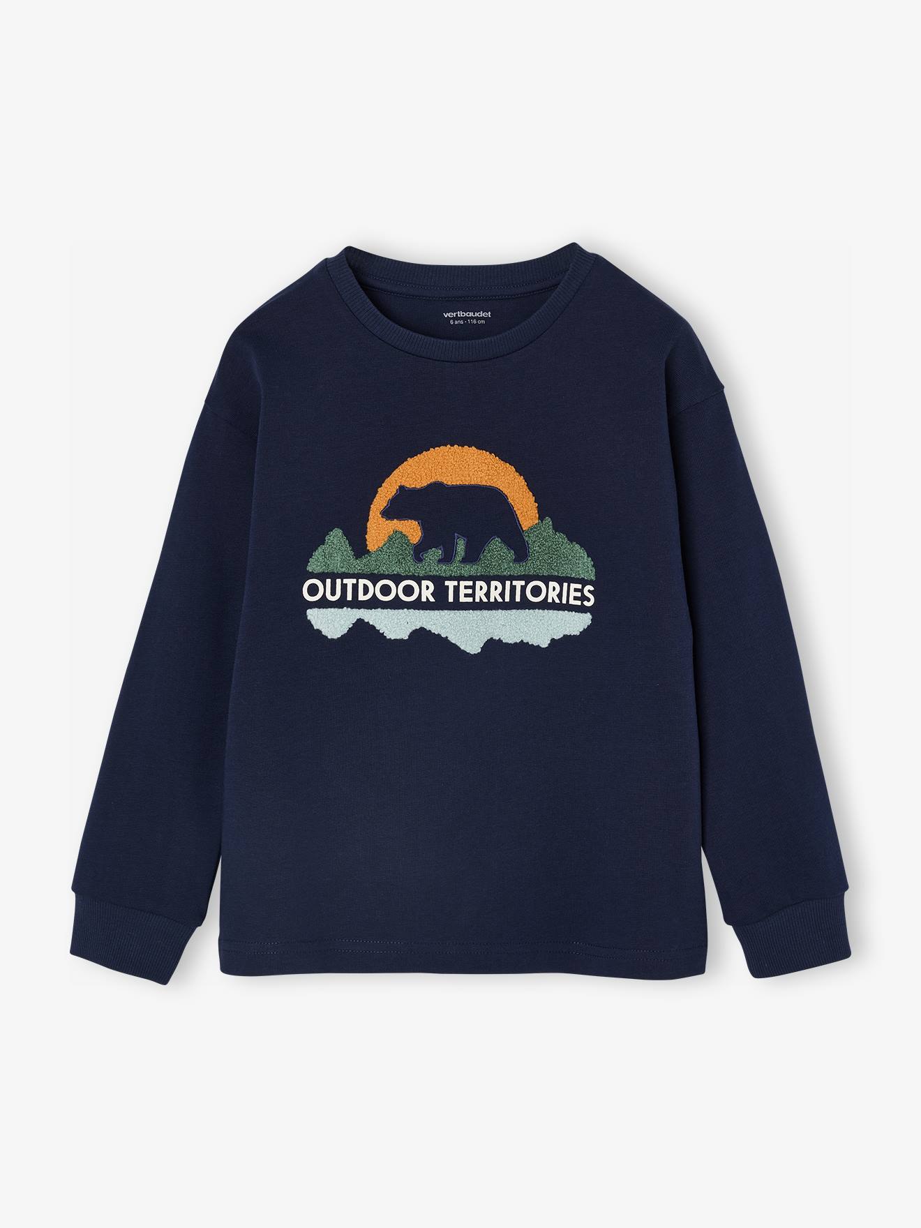 Vertbaudet T-shirt Met Lusmotief Voor Jongens Marineblauw