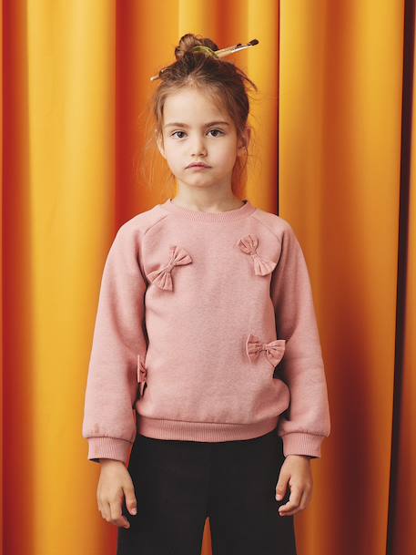 Fille-Pull, gilet, sweat-Sweat-Sweat avec noeuds en relief fille