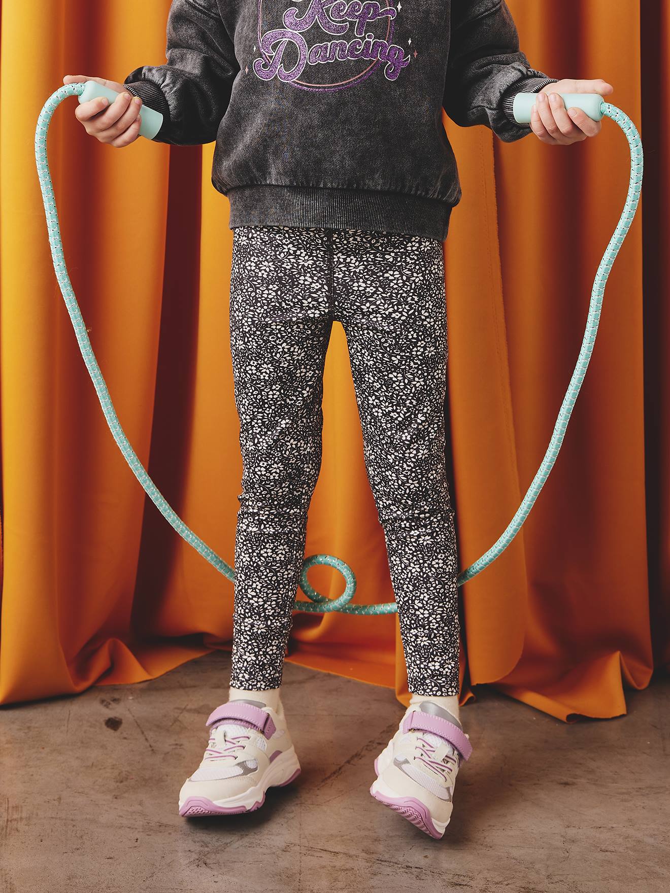 Vertbaudet Technische Sportlegging Met Print Voor Meisjes Antraciet