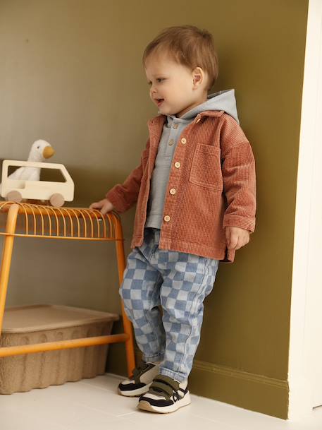 Bébé-Jean bébé imprimé damier