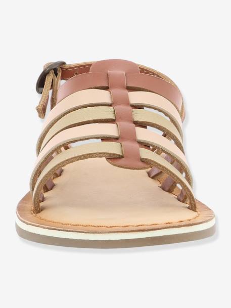 Leren sandalen meisjes Dixon KICKERS® GOUD METAAL+ZILVER - vertbaudet enfant 