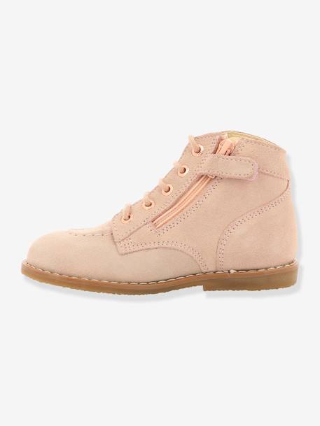 Bottines cuir fille Kouklegend KICKERS® ROSE CLAIR - vertbaudet enfant 