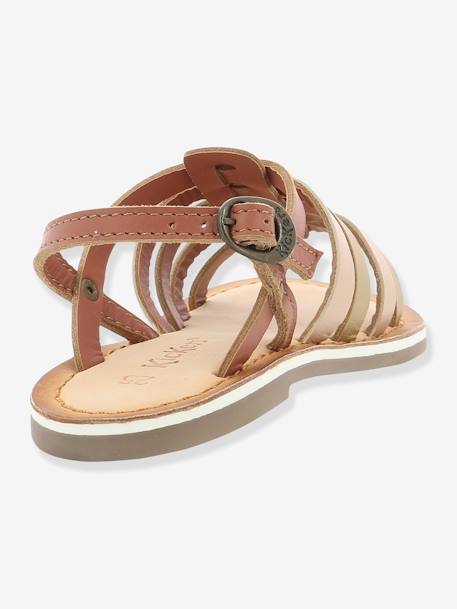Leren sandalen meisjes Dixon KICKERS® GOUD METAAL+ZILVER - vertbaudet enfant 