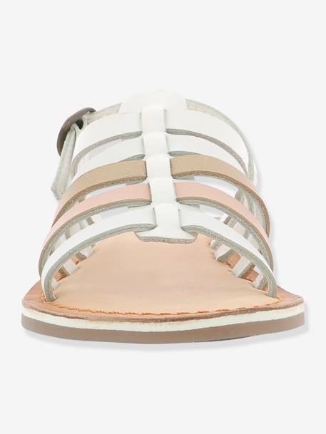 Sandales en cuir fille Dixon KICKERS® ARGENT+OR METAL - vertbaudet enfant 