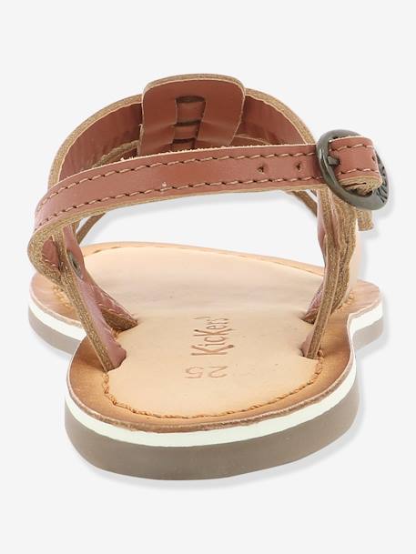 Sandales en cuir fille Dixon KICKERS® ARGENT+OR METAL - vertbaudet enfant 