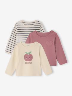 -Set van 3 T-shirts Basics baby met lange mouwen