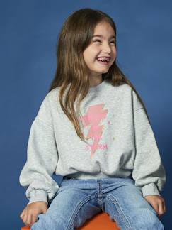 -Verkorte sweater met glitterdetail voor meisjes
