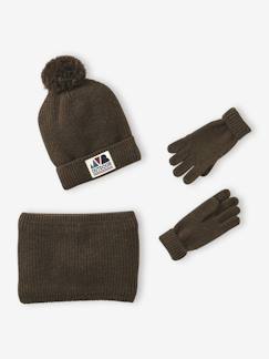 Jongens-Babyset jongen muts + snood + wanten/handschoenen « Outdoor »