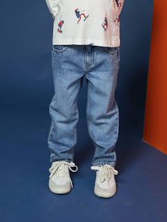 Jongens-Broek-Rechte 5-pocket jeans voor jongens, verwassen