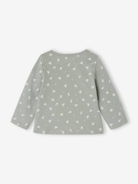 Lot de 2 T-shirts bébé Basics manches longues noisette+vert sauge - vertbaudet enfant 
