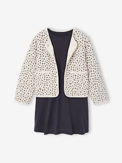 Meisje-Set met jurk en gewatteerd vest voor meisjes