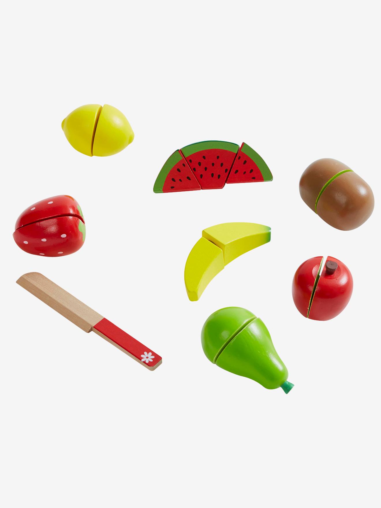 Fruits à découper en bois FSC® - multicolore, Jouet